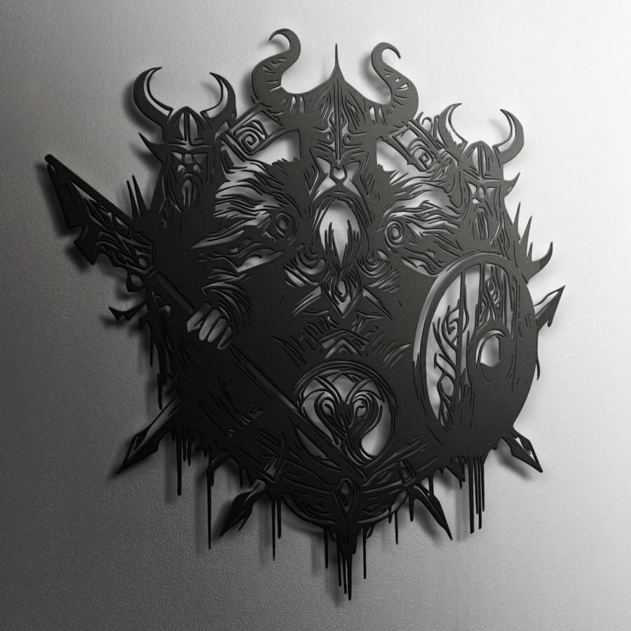 Viking Warriors Metal Wall Art