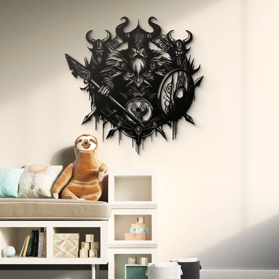 Viking Warriors Metal Wall Art