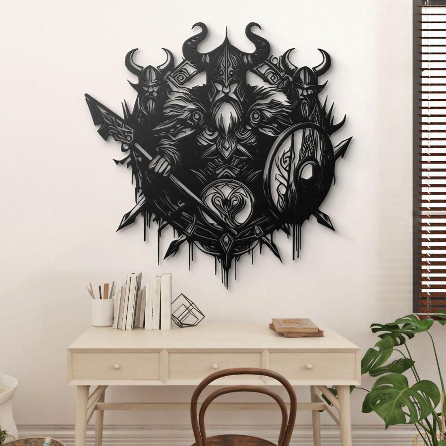 Viking Warriors Metal Wall Art