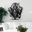 Viking and Wolves Metal Wall Art