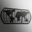 World Map Metal Wall Art