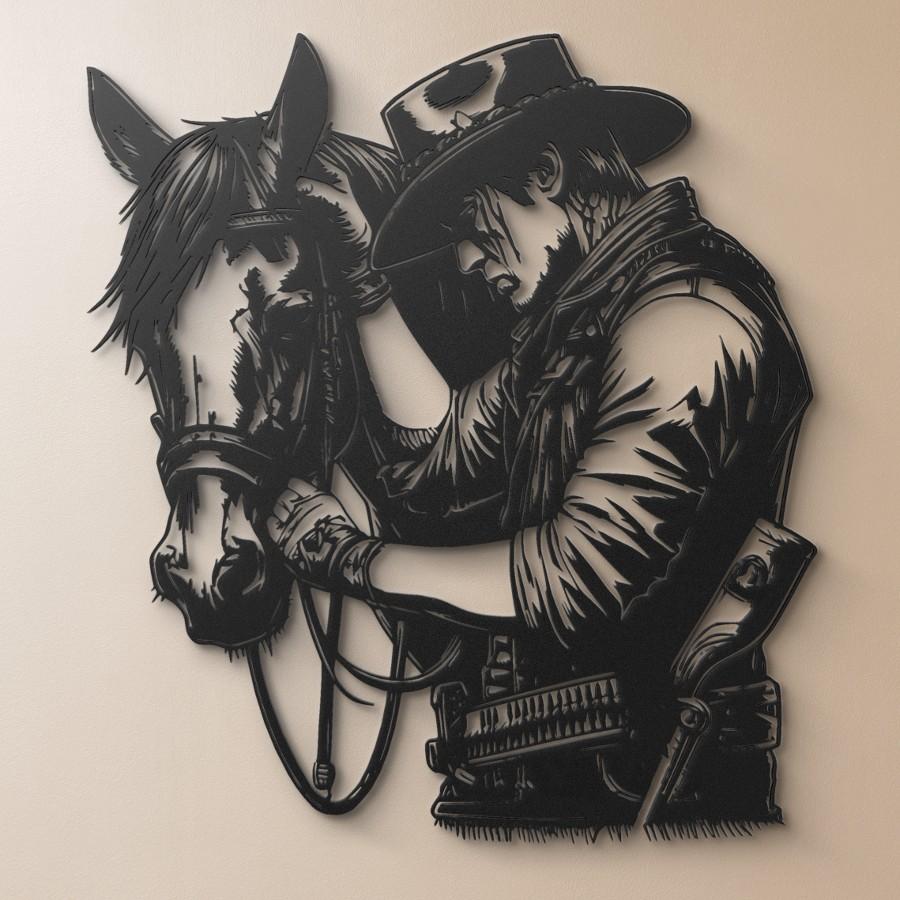 Western Cowboy Metal Wall Art Decor