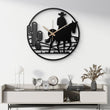 Western Cowboy Metal Wall Clock