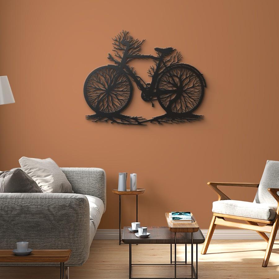 Tree Bicycle Metal Wall Art Decor
