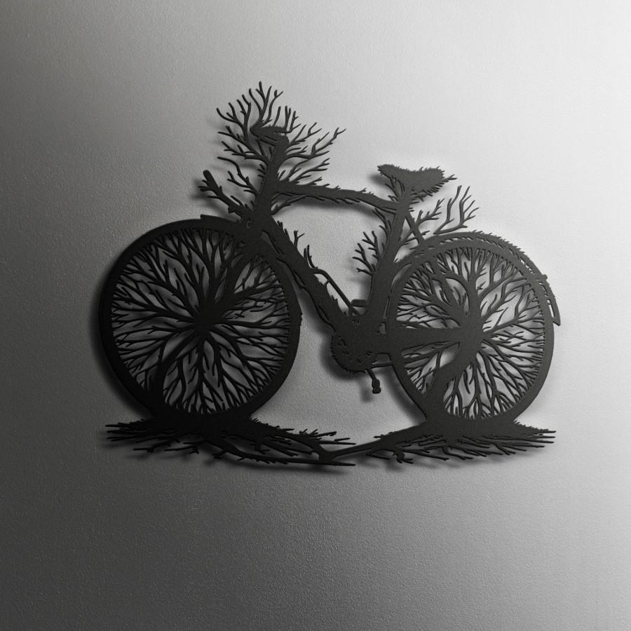 Tree Bicycle Metal Wall Art Decor