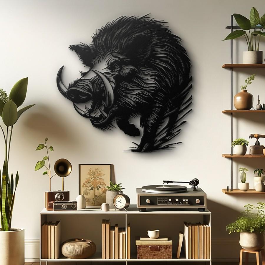 Wild Boar Metal Wall Art