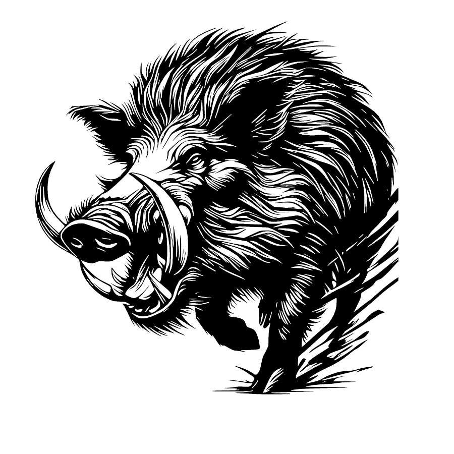 Wild Boar Metal Wall Art