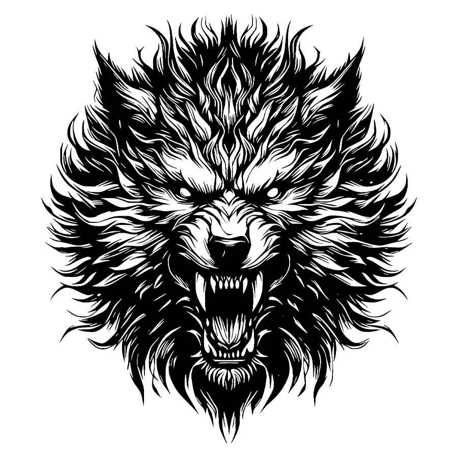 Wolf Head Metal Wall Art