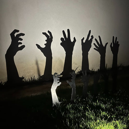 Zombie Hands Metal Yard Art, Halloween Decor