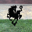 Zombie Horse Metal Yard Art, Halloween Decor