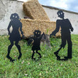 Zombie Family Metal Yard Art, Halloween Decor