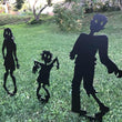 Zombie Family Metal Yard Art, Halloween Decor