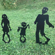 Zombie Family Metal Yard Art, Halloween Decor