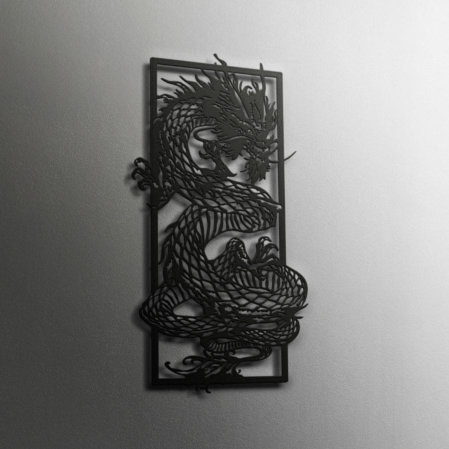 Ancient Dragon Metal Wall Art