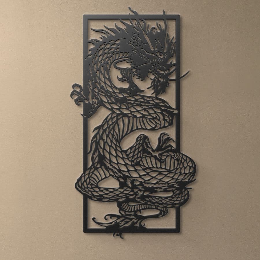 Ancient Dragon Metal Wall Art