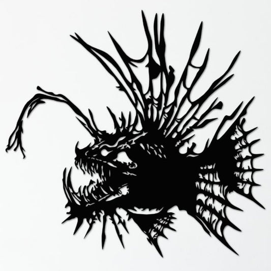 Gothic Angler Fish Metal Wall Art