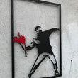 Banksy Flower Thrower Metal Wall Art