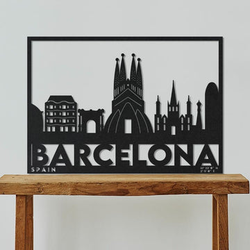 Barcelona City Metal Wall Art Decor