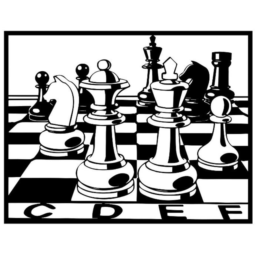 Chess Board Metal Wall Art Decor