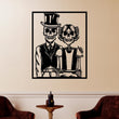 Gothic Skeleton Couple Metal Wall Art