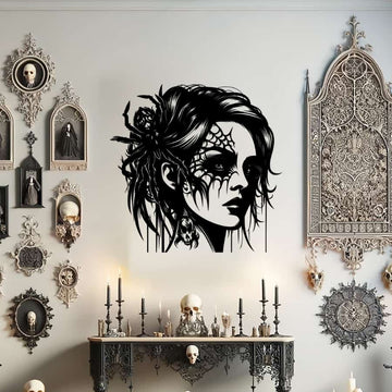 Gothic Woman Metal Wall Art