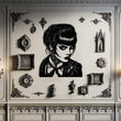 Fancy Gothic Woman Metal Wall Art