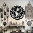 Gothic Snake Woman Metal Wall Art