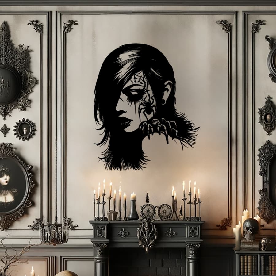 Gothic Beauty Metal Wall Art