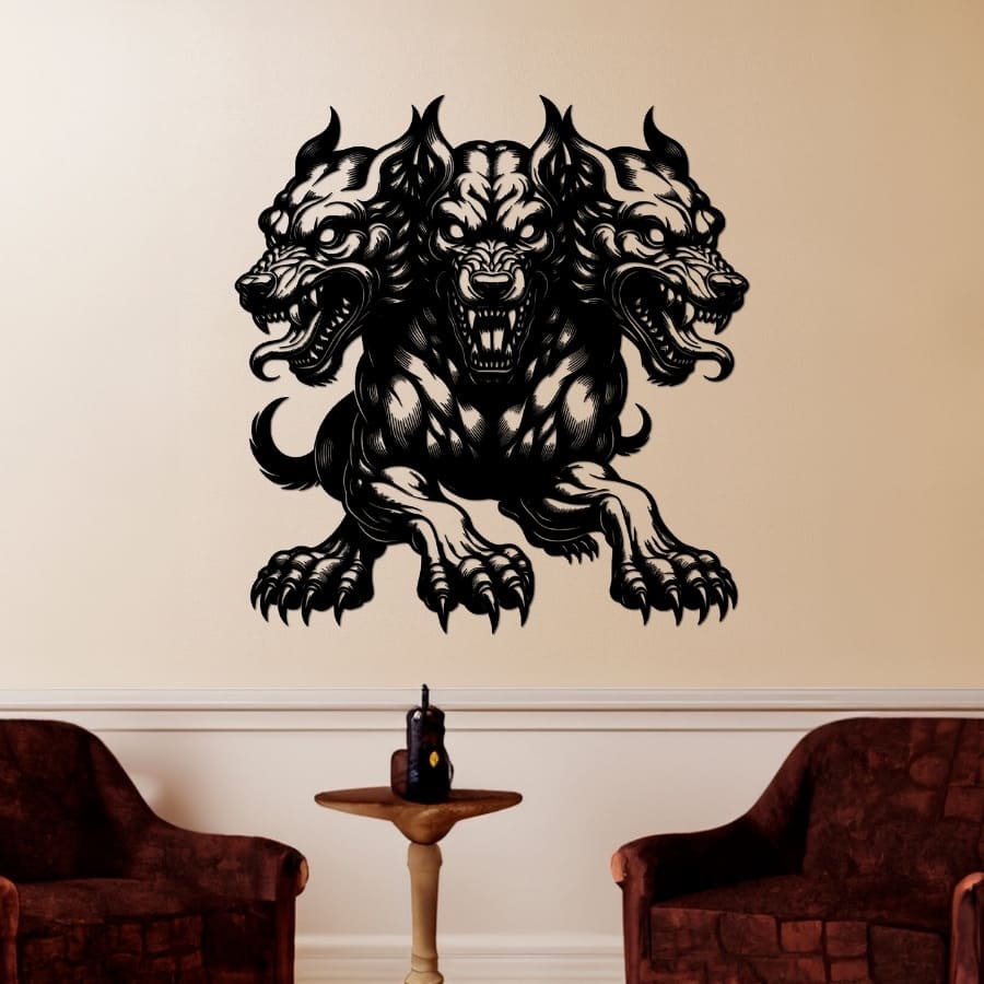 Gothic Hellhound Metal Wall Art