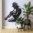 Jazz Trumpet Player Metal Wall Art