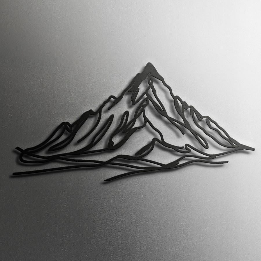 Metal Mountain Line Wall Art