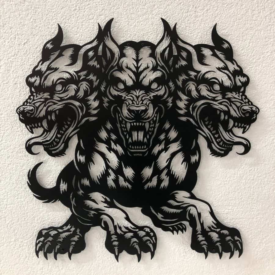 Gothic Hellhound Metal Wall Art