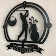 Personalized Golf Silhouette Metal Wall Art