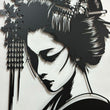 Japanese Geisha Woman Metal Wall Art