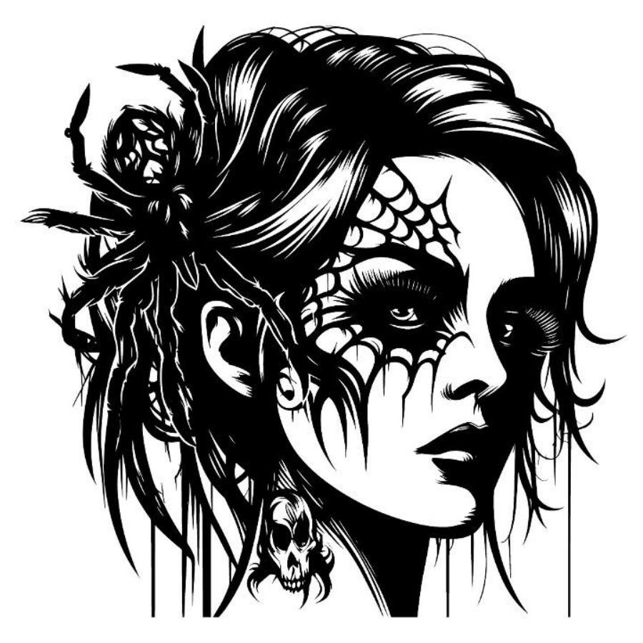 Gothic Woman Metal Wall Art