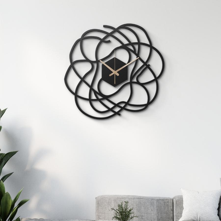 Big Minimalist Metal Wall Clock for Living Room