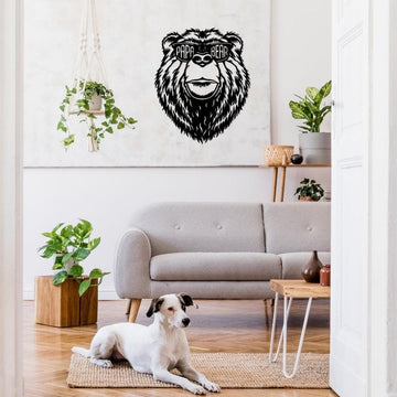 Black Bear Metal Wall Art Decor