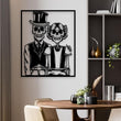 Gothic Skeleton Couple Metal Wall Art