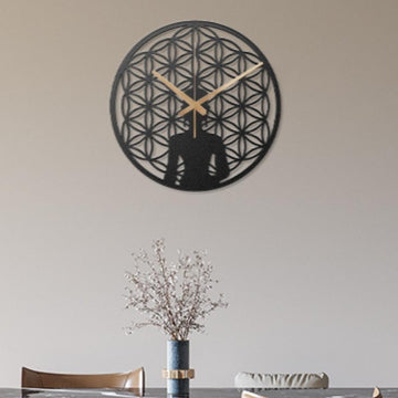 Yoga Designer Metal Wall Clock