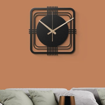 Large Contemporary Square Metal Wall Clock