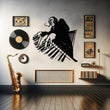 Cool Jazz Pianist Metal Wall Art