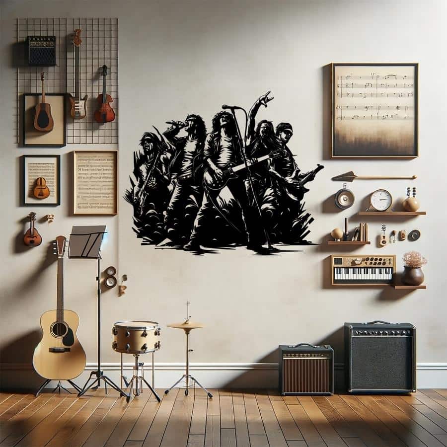 Rock n Roll Concert Metal Wall Art