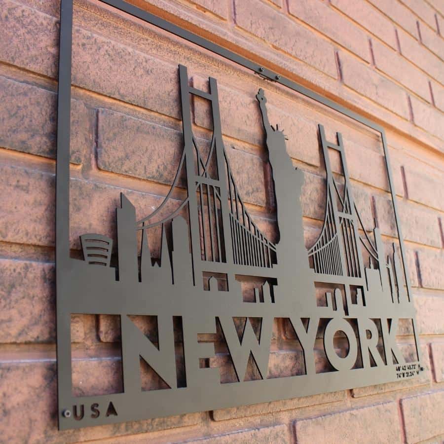 New York City Metal Wall Art Decor