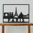 Paris City Metal Wall Art Decor