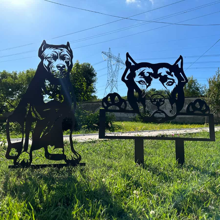 Pit Bull Custom Metal Dog Portrait