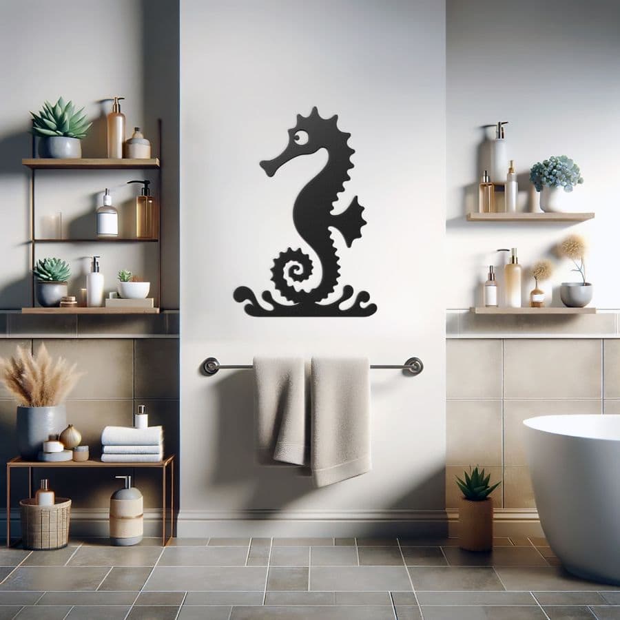 Sea Horse Metal Wall Art