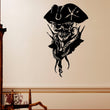 Skull Pirate Captain Gothic Metal Wall Art