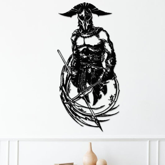 Spartan Warrior Metal Wall Art