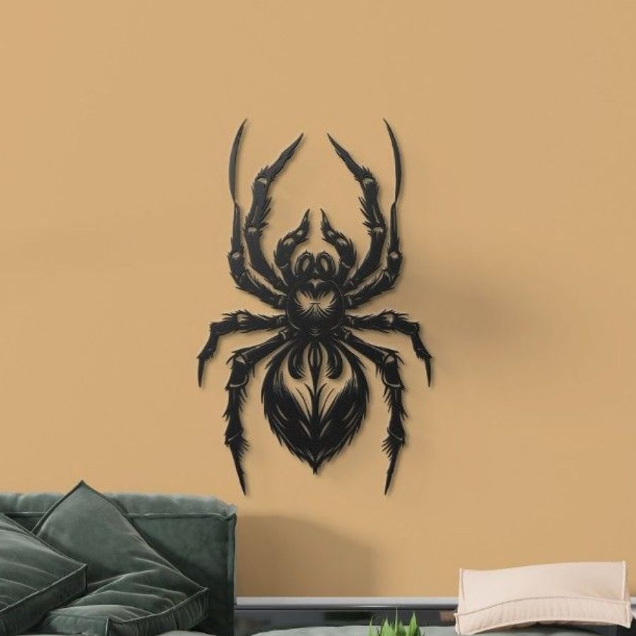 Spider Gothic Metal Wall Art